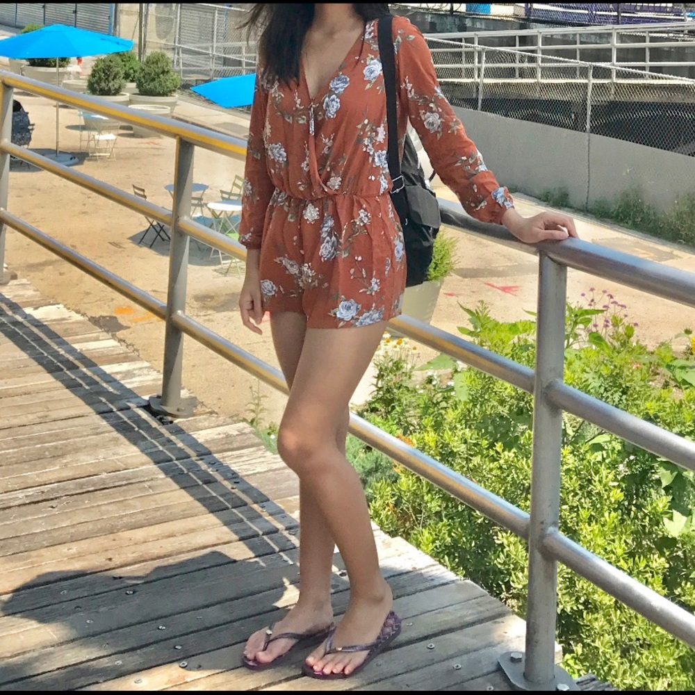 Forever 21 floral romper